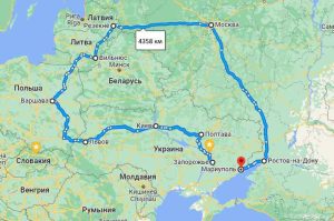 маршрут безопасной поездки Запорожье-Мариуполь